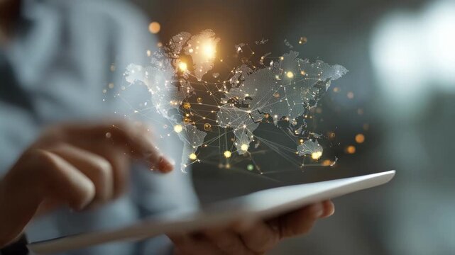 Instructor interacts with localized interactive content on a tablet highlighting the importance of engaging learners worldwide through tailored elearning experiences.