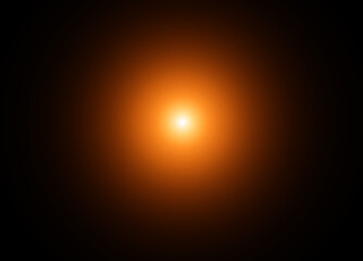 Vibrant orange light glowing in dark space