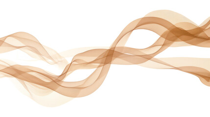 Flowing abstract brown smoke wave with particles