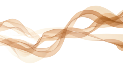 Flowing abstract brown smoke wave with particles