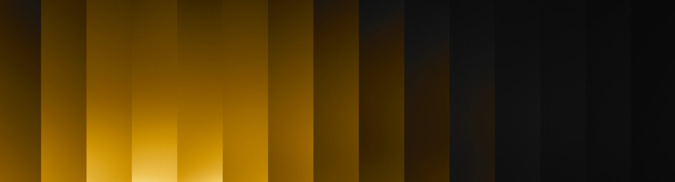 Gold and black gritty gradient minimal graphic background with refracted glass effect. Also referred to as fractured glass effect or line displacement effect. NON-AI
