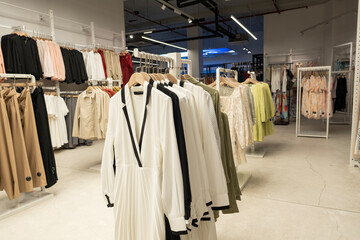 Summer clothing store. A boutique selling expensive summer clothing.