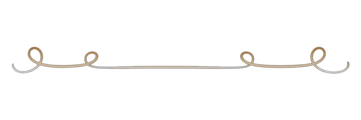 A delicate golden line with looping curves and swirls presented as a graphic element on transparent background high quality professional detailed