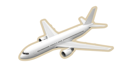 A white airplane flying on transparent background high quality professional detailed modern elegant stylish clean crisp vibrant colorful digital creative innovative