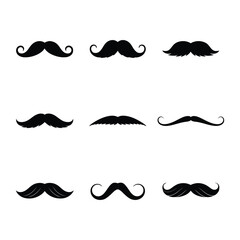 a collection of different mustache styles and shapes