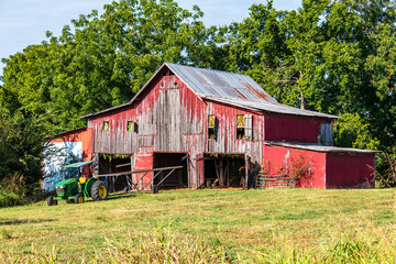 Old Red Tobacco Barn in Tennessee