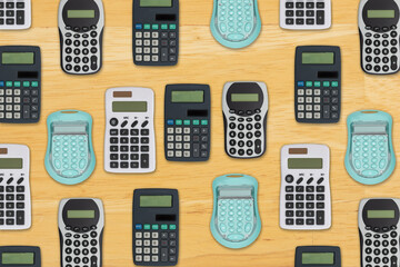 Calculator pattern background for finance and math