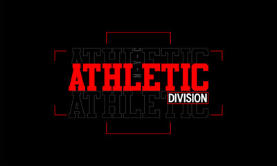 Athletic dept active wear nyc division typography for print t shirt