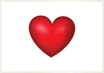 Red Valentine Heart Illustration Symbolizing Love, Romance, and Passion