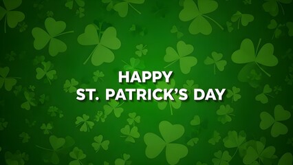Happy st patricks day green shamrock background