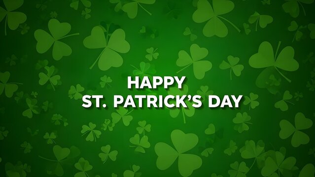 Happy st patricks day green shamrock background