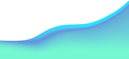 Teal Wave. Mesh Gradient. Abstract Footer. An isolated PNG clip art of a smooth teal and aqua blue mesh gradient wave on a transparent background for a website header or fresh branding.