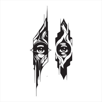 Abstract Eye Designs  Vector