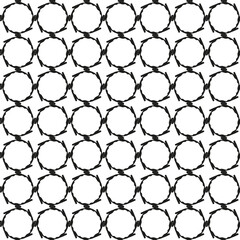 Simple seamless geometric pattern in black on white background