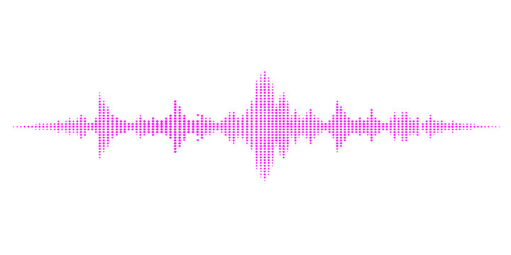 Abstract medical heart beat pulse wave and digital music audio equalizer spectrum line vector illustration on a light electronic technology background