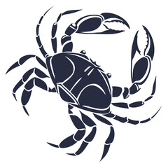 Abstract crab silhouette with artistic simplified form. Perfect for modern branding, posters, and creative graphic design.