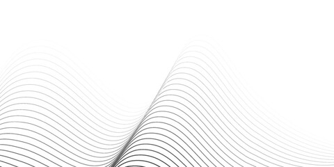 Flowing dots particles wave pattern halftone gradient curve shape isolated on white background. Vector in concept of technology, science, music