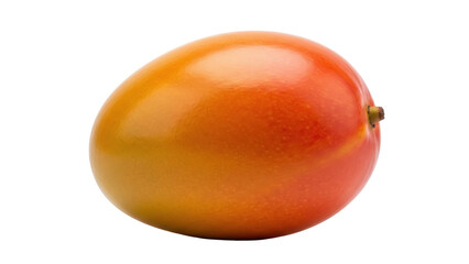 Ripe mango fruit isolated PNG on transparent background, tropical sweet food with smooth skin and vibrant colors for healthy eating