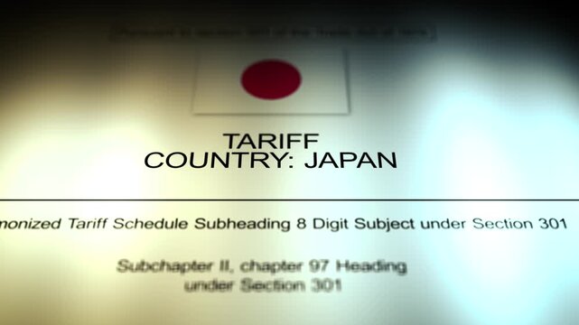 Cinematic Japan - United States Tariff Document
