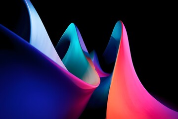 Flavor of Tides: Abstract Color Ribbons Evoking the Motion of the Sea