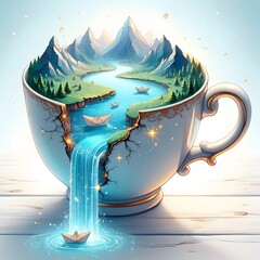 Sweet Escape Route: Hidden Worlds Flowing From an Everyday Cup