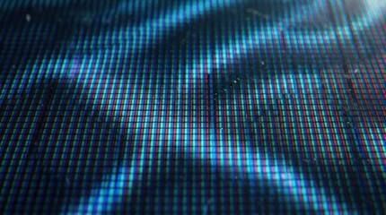 Fototapeta premium Extreme closeup of digital screen pixels in RGB pattern,macro view of display matrix showing color technology and screen resolution