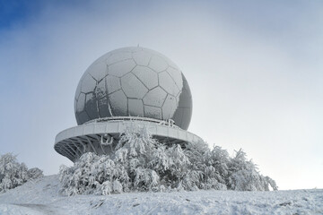 Die ehemalige Radarkuppel auf der Wasserkuppe
