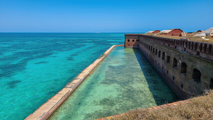 Fototapeta premium View of the Gulf of Mexico from Fort Jefferson on Dry Tortugas Island, Florida