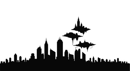 Obraz premium silhouette of the city