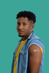 Young person confident after receiving a vaccine.