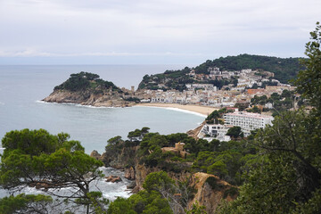 The view of Tossa De Mar town in Costa Brava, Spain