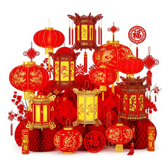 Festive Lanterns: A vibrant composition of traditional, auspicious lanterns, each one a beacon of celebration. Capturing the spirit of cultural festivities and the joy of shared moments.