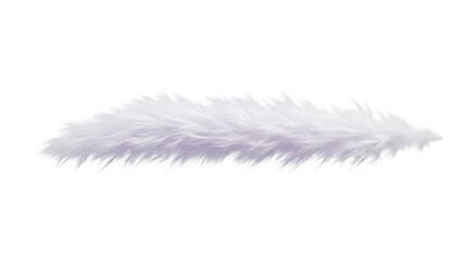 Fluffy white fur strip PNG isolated on transparent background, soft faux fur element for fashion...