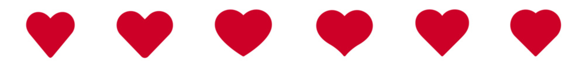 Red heart pattern for February 14 Valentine