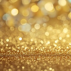 Luxury gold glitter abstract background with sparkling particles, elegant bokeh lights, premium festive texture for celebration, branding and event design