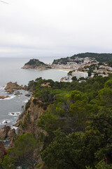 The view of Tossa De Mar town in Costa Brava, Spain