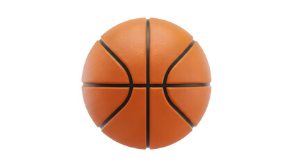 Fototapeta premium Orange basketball with black lines isolated on transparent background high resolution PNG cutout