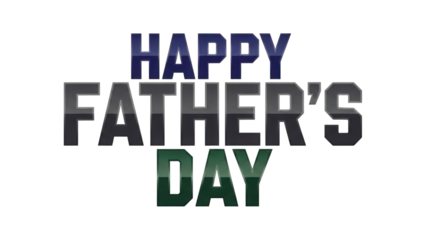 Happy father's day greeting card isolated on transparent background