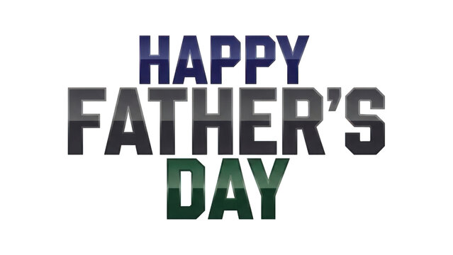 Happy father's day greeting card isolated on transparent background - Powered by Adobe