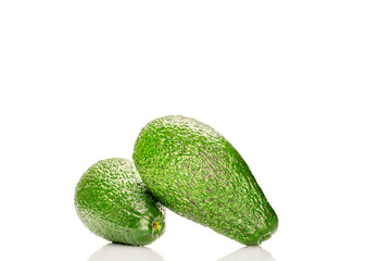 Ripe avocado , isolated on white background, close-up.