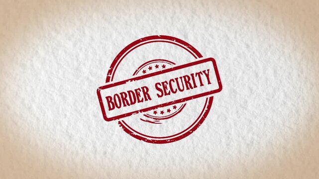 BORDER SECURITY stamp style word