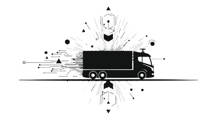 vector illustration of a truck