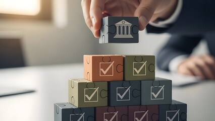Building a financial strategy with puzzle blocks