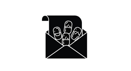 recycle symbol on black background