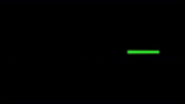 green bouncing laser beam moving back and forth in a horizontal motion like a laser detection scanner device or a thin beam of light from a sci-fi spaceship heads up display or tracker scanning device