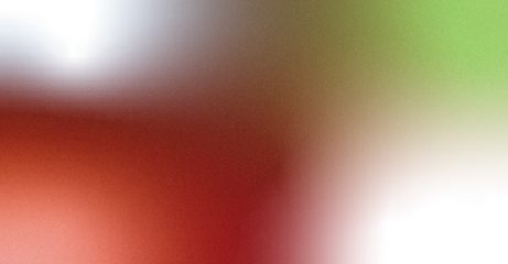 Warm multicolor film grain gradient overlay with transparent background for modern design