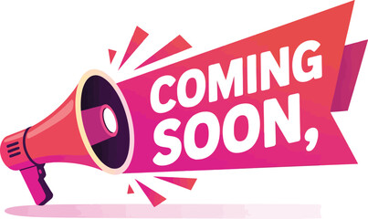 Coming soon marketing post design featuring bold text and minimal graphic elements