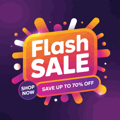 Flash sale discount promotion social media post with clean background and strong call to action