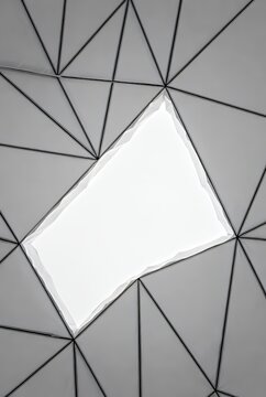 Geometric Lightwell: Minimalist Architectural Design with Angular Patterns