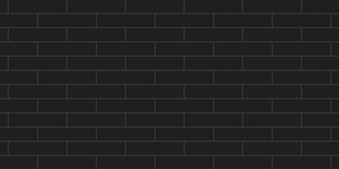 Modern black brick wall and black brick wall texture background for painted stone tile blocks. brick wall background.eps 10